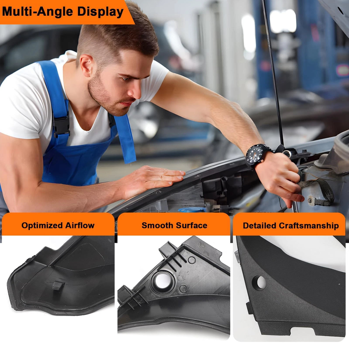 Windshield Wiper Cowl End Cap Panel Set of 2 for GMC Sierra