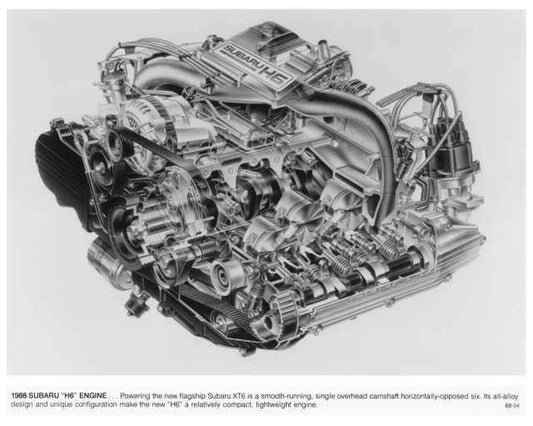 H6 Engine Illustration Photo for Subaru XT6 (1988)