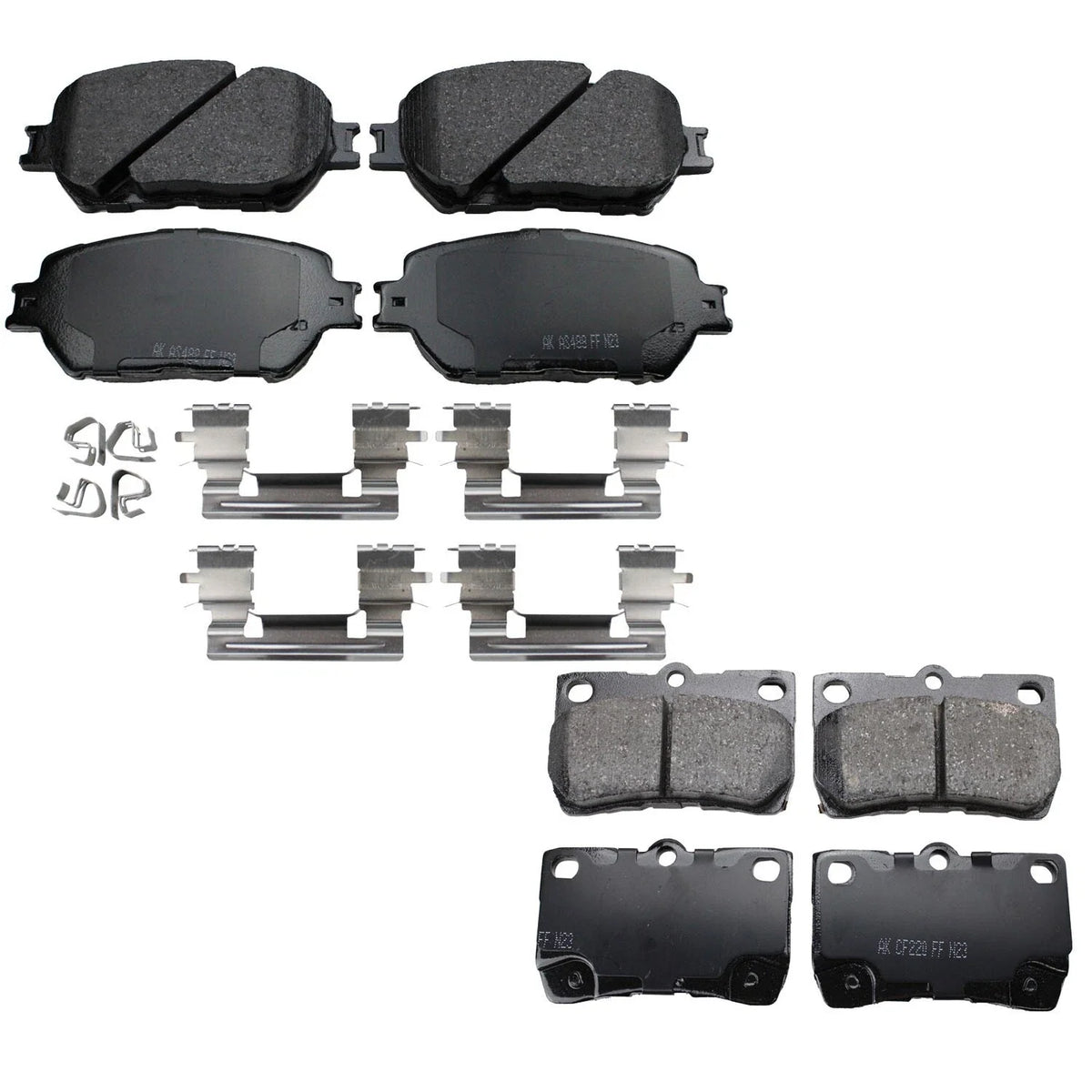 Set of 4 Akebono ProACT Ceramic Brake Pads for Lexus GS300 IS250 (2006–2013)