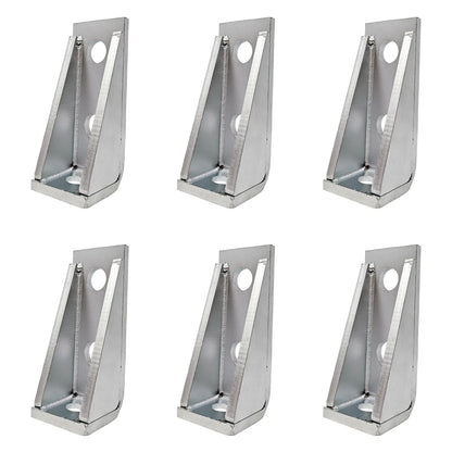 6 Pack 90 Degree Strut Channel Gusset Bracket 1-5/8" L Steel