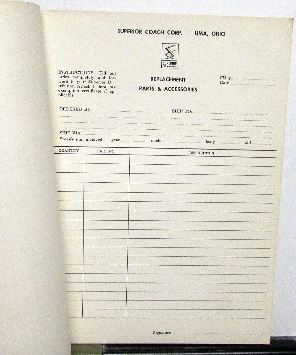 Parts & Service Manual for 1969 Pontiac 300 Series Hearse Ambulance