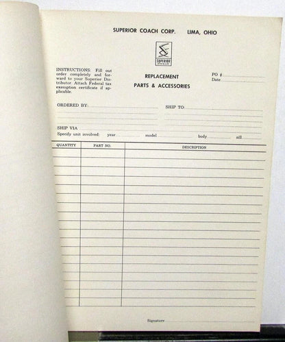 Parts & Service Manual for 1969 Pontiac 300 Series Hearse Ambulance