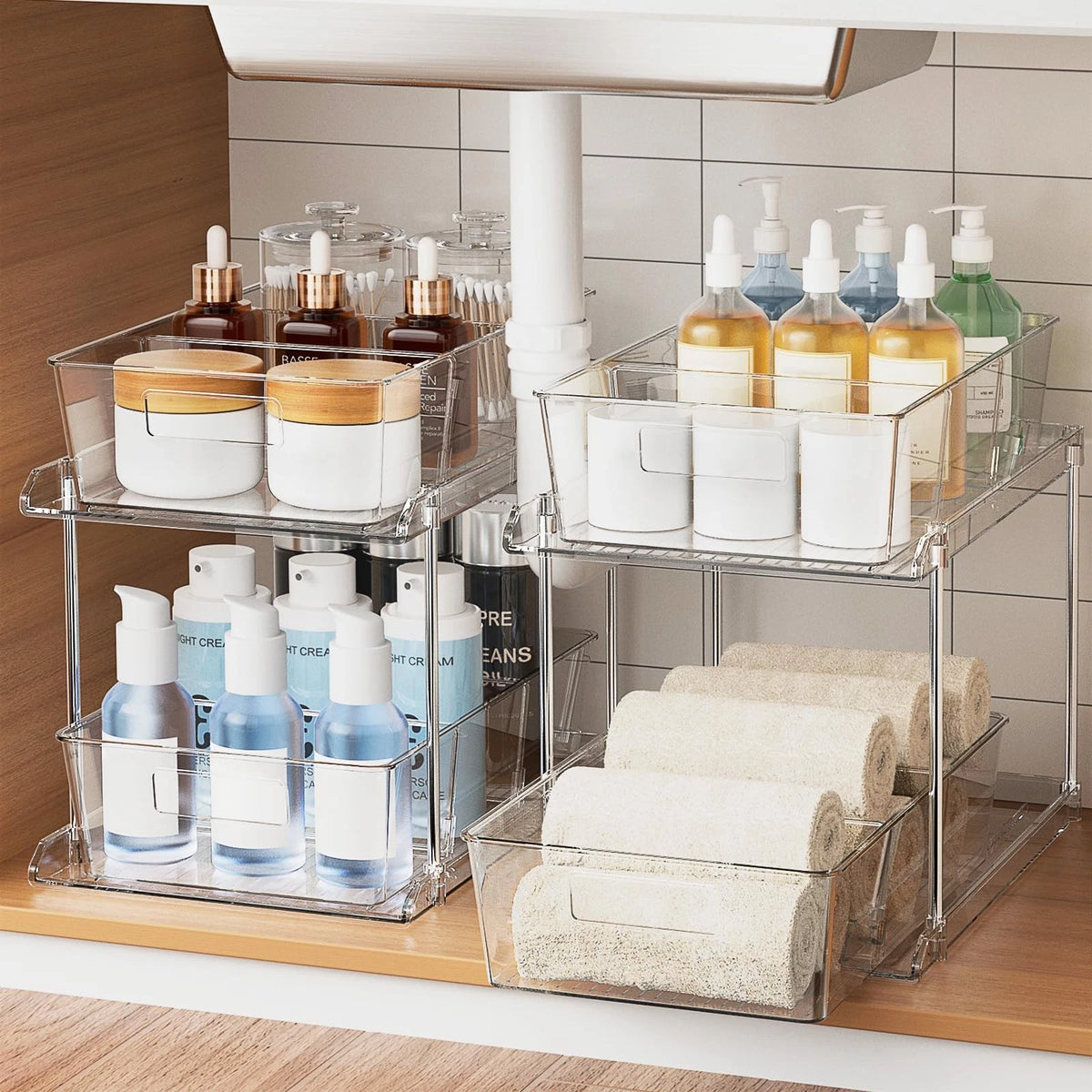 2X Pull-out Home Organizer for Bathroom (No Specific Years)