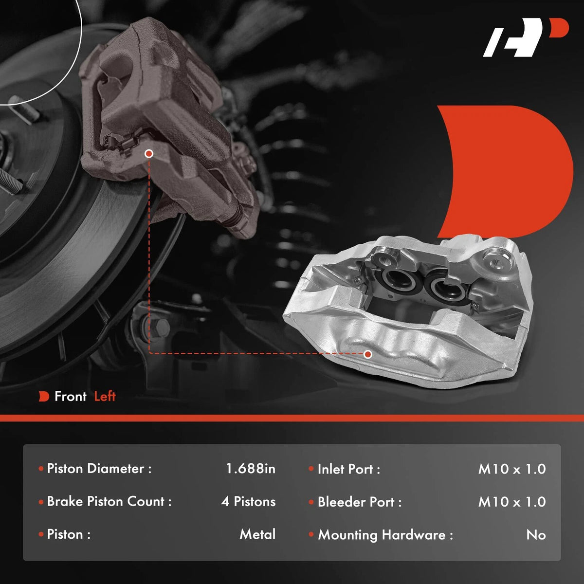 Front Driver Side Disc Brake Caliper for Lexus LS400 (1995–2000) 10-9230S, 14144170, 98-01611L, 19-1909