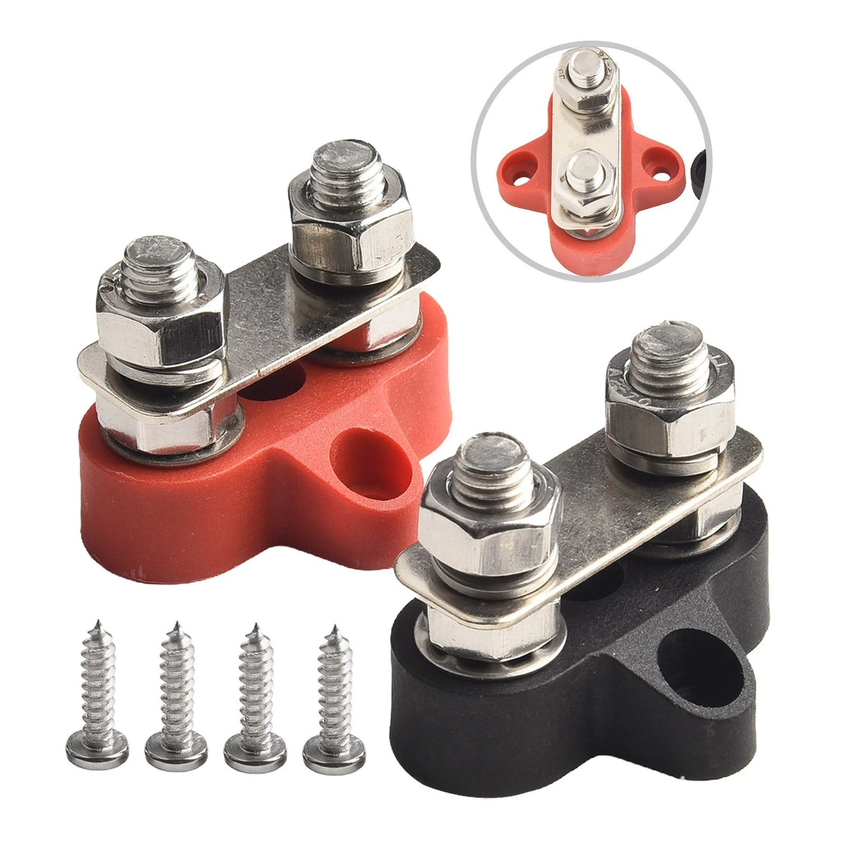 2X 5/16 Terminal Stud M8 Junction Block Bus Bar Power Distribution Post