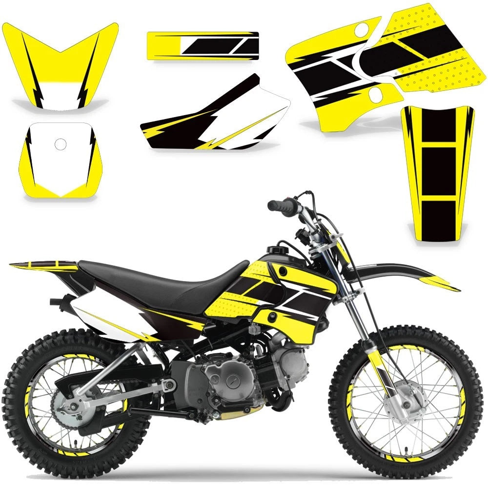 Graphic Stickers +#PLT/RIM Decals for Yamaha TTR90 (2000–2007)