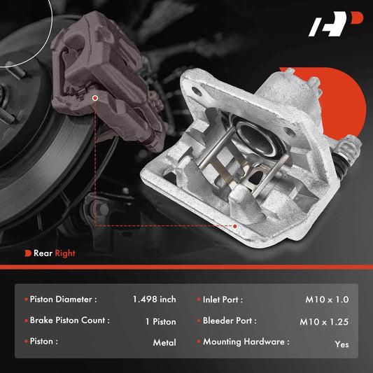 A-Premium Rear Right Brake Caliper w/Bracket for Honda CR-V (2005–2006) 192910, 19B2910, 19-B2910