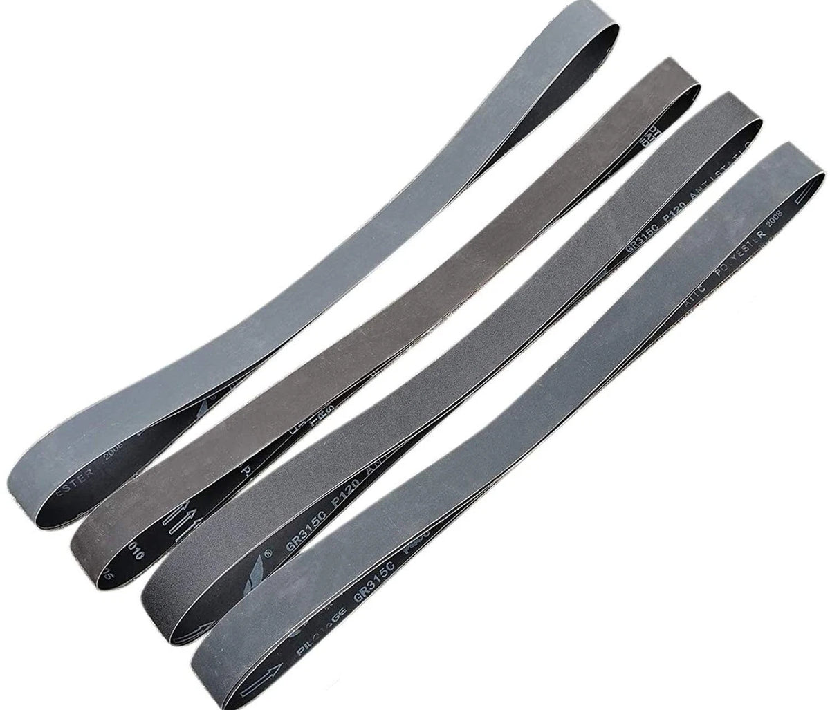 8 Pack 72 Inch Silicon Carbide Sanding Belts Set - 400 600 800 1000 Grits