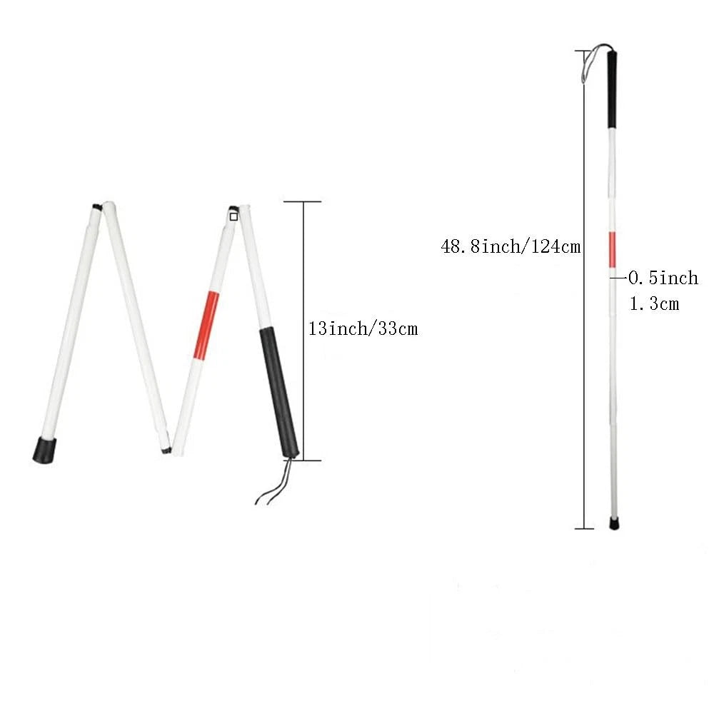 Folding Aluminum Walking Cane Stick for The WHITE