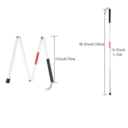Folding Aluminum Walking Cane Stick for The WHITE