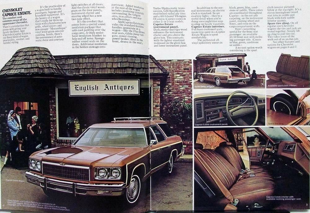 Sales Brochure for Chevrolet Chevelle Vega Suburban Blazer Sportvan (1975)
