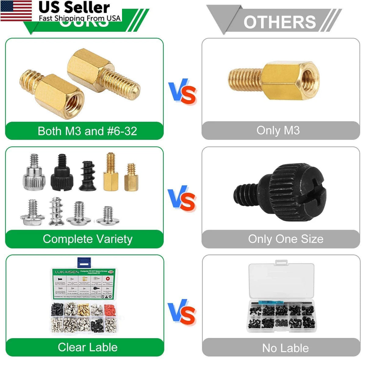 350PCS Computer Screws for Motherboard (Compatible with )
