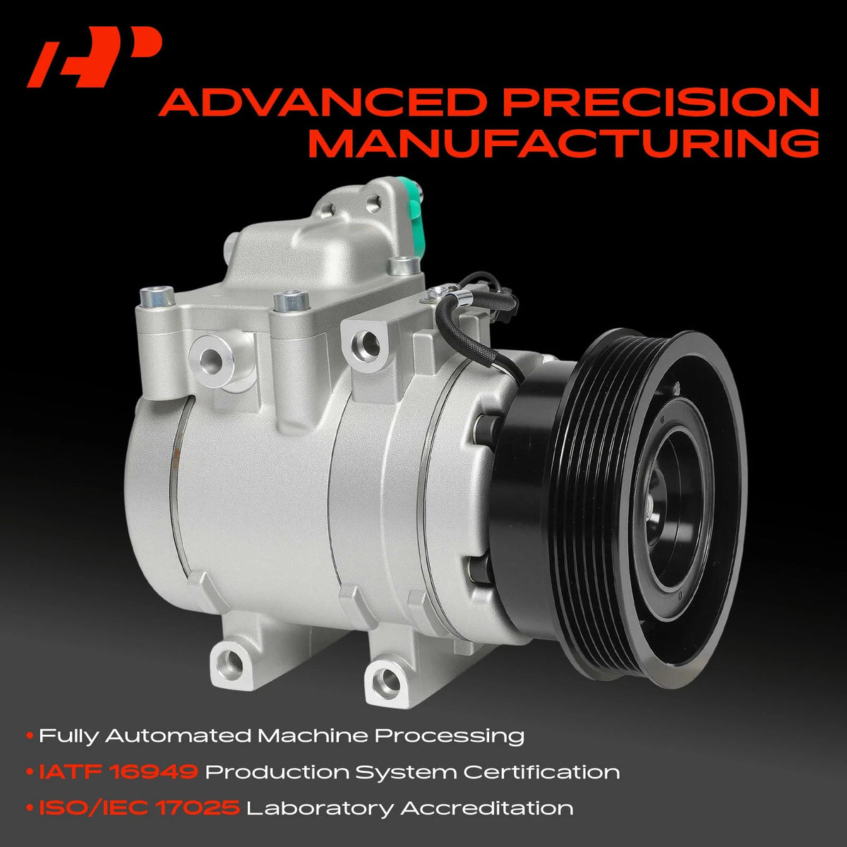 A/C Compressor with Clutch for Hyundai Tiburon (2003–2008) 977012C600, 97701-2C600, 58199