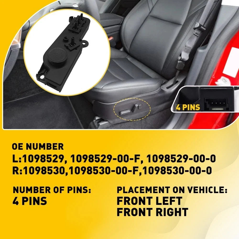 Power Seat Control Switch for Tesla Model 3/Y (2017–2022)