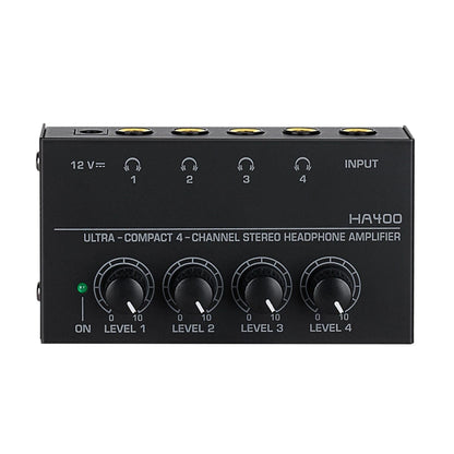 4 Channels Mini Stereo Headphone Amplifier for 12V Systems