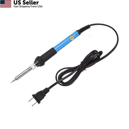 60W Adjustable Soldering Iron Kit for Electronics Repair (110V)
