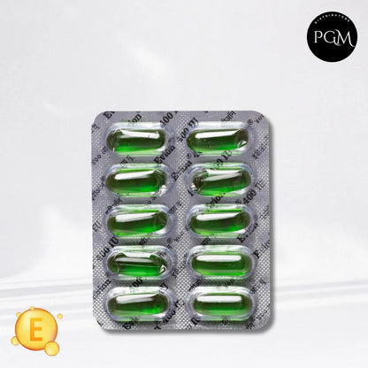 50 Evion Capsules Vitamin E for Glowing Face, Strong Hair, Acne, Nails