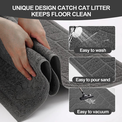XL Large Cat Litter Box Mat Pad for Easy Cleaning