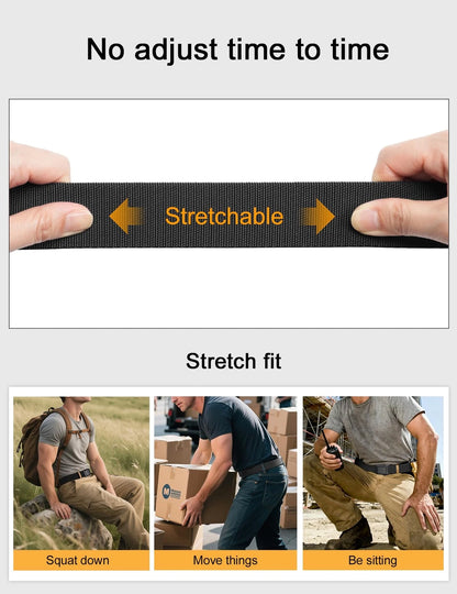 Stretch Tactical Belt for Men (1.5" Elastic)
