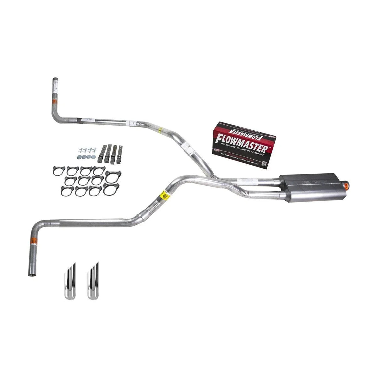 Dual Exhaust 2.5" Pipe for F150 (1995–1997) Flowmaster 50 SW Tip Side Exit