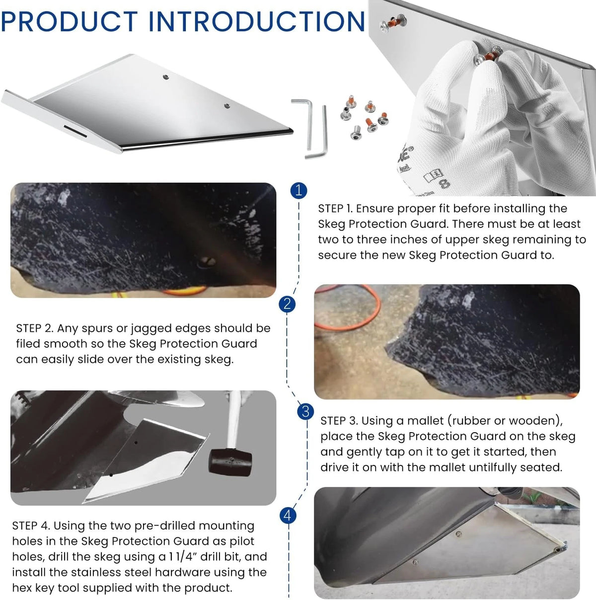 Skeg Protector Kit for Mercury 75-300HP