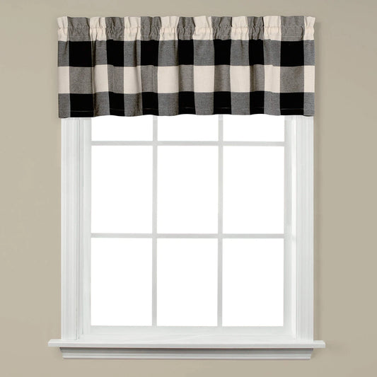 Curtain Valance for SKL Home Grandin (58" x 13", Black/Natural)