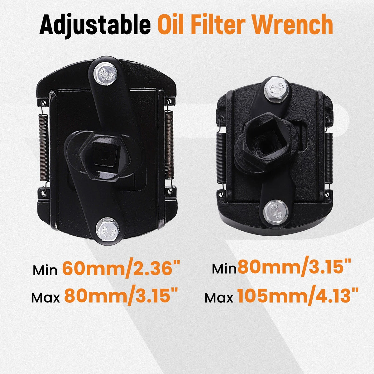 2X Car Oil Filter Removal Tool Set 2.36"-4.13" Range 52O7MX