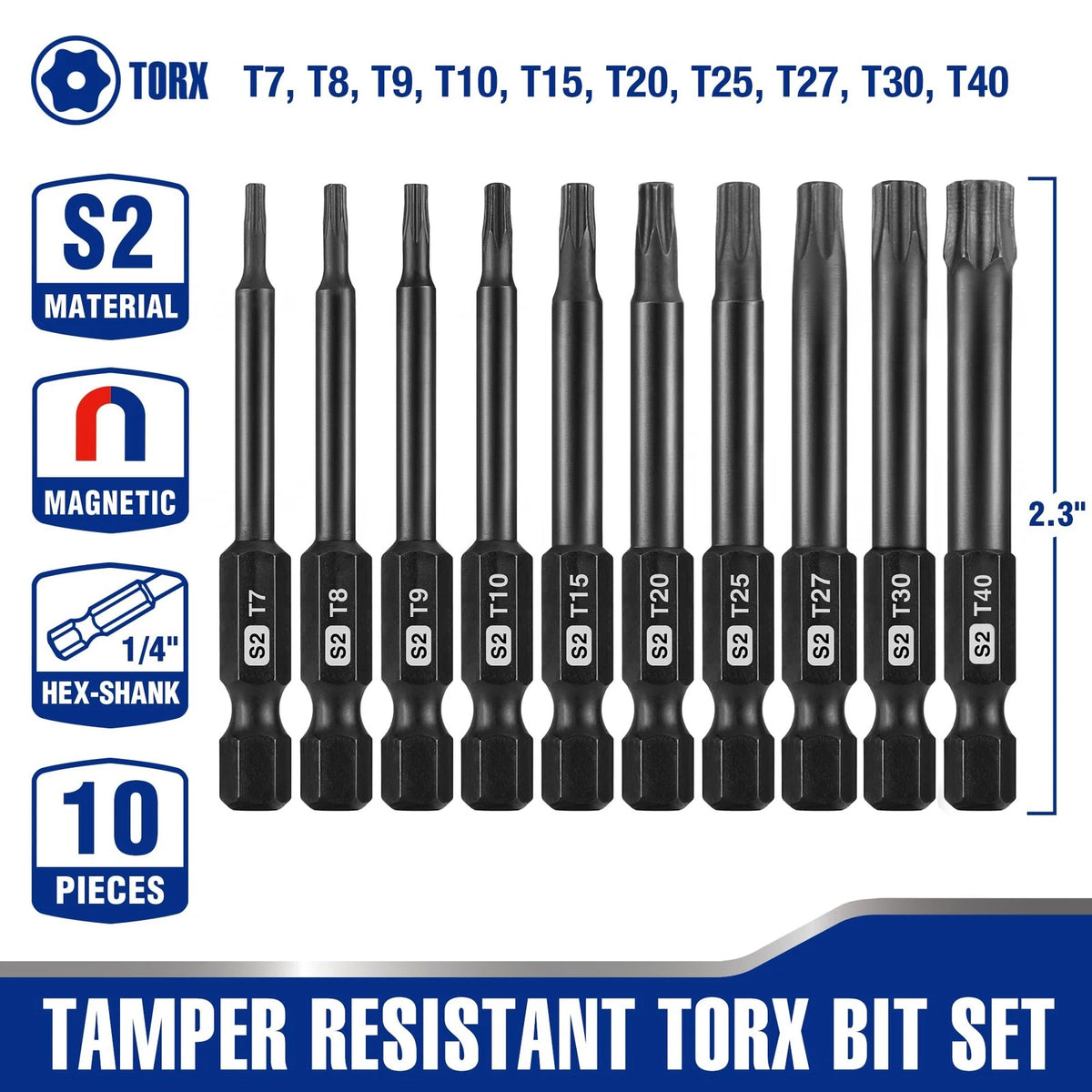 10pcs Security Torx Bit Set for Automotive Use
