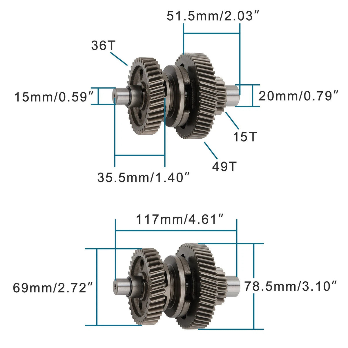 15T AU200 ATV Engine Gearbox Outer Case Replacement for ATV200/ATV