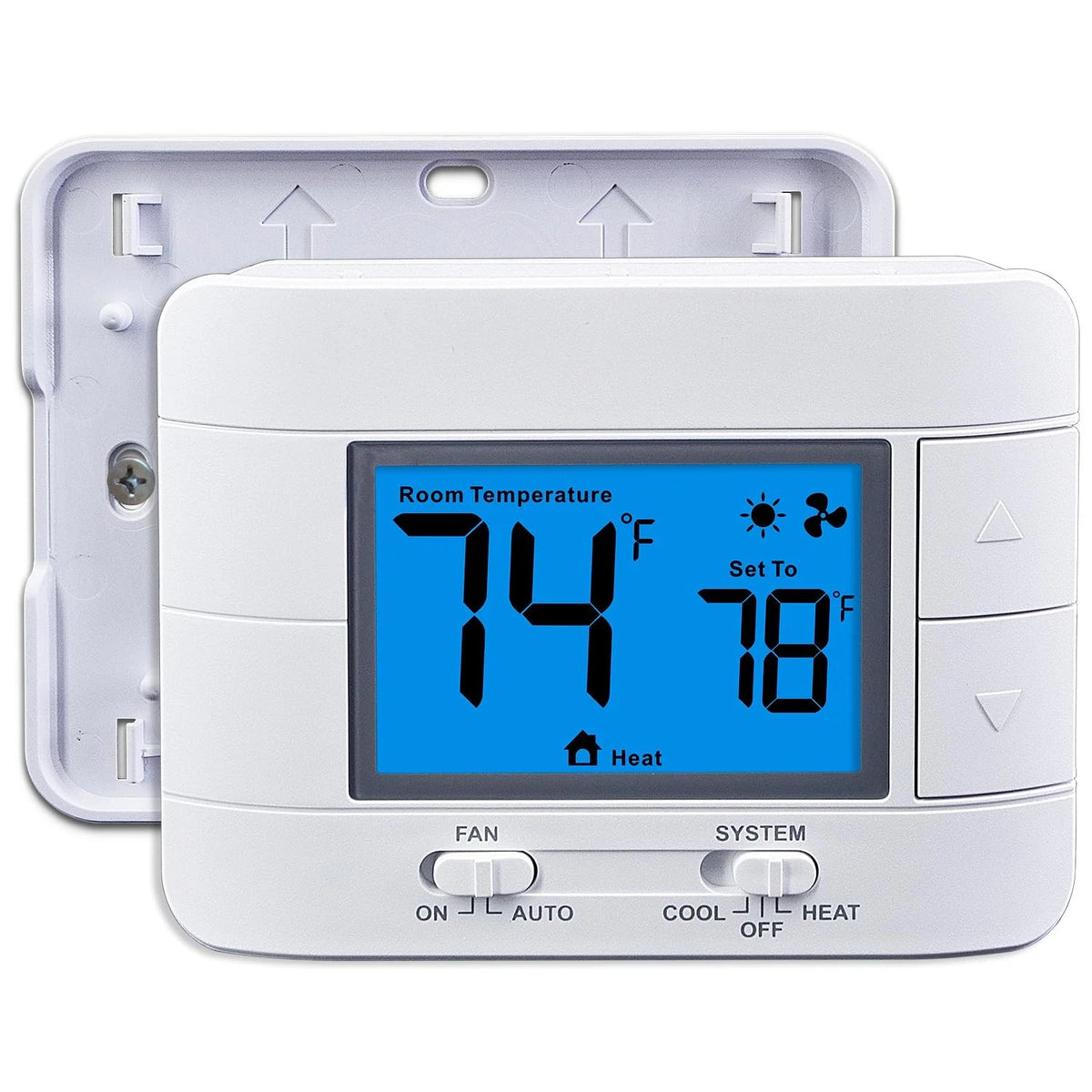 Non-Programmable Thermostats for House, Single-Stage 1 Heat/1 Cool