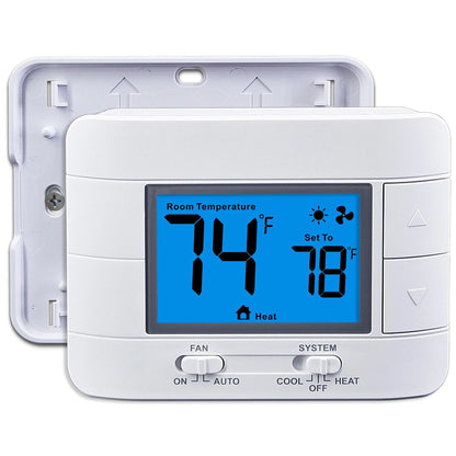Non-Programmable Thermostats for House, Single-Stage 1 Heat/1 Cool