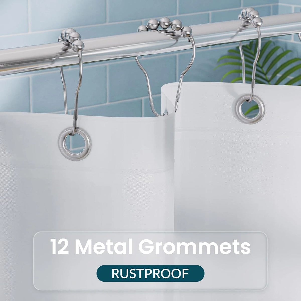 White Shower Curtain Liner for (72 x 84)