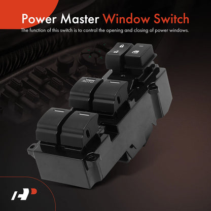 Front Left Power Window Switch for Honda Civic (2012) 1S14128, SW11104, 35750TR0A01, DWS1926