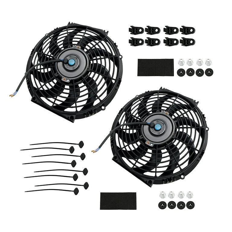 2X 12" Slim Cooling Fan Kit for Universal Applications (BCK53031K)