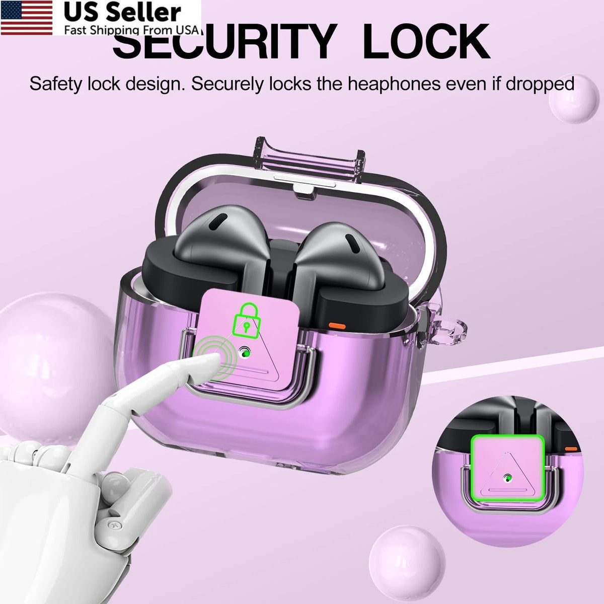 Samsung Galaxy Buds3 FE / Pro Clear Purple (2024–2025)