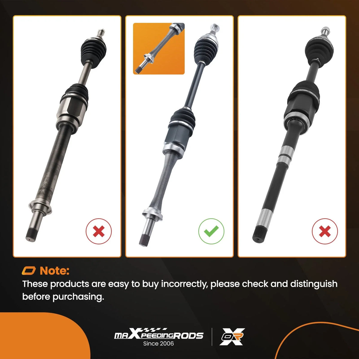 Front Passenger CV Axle Shaft Assembly for Ford Escape (2013–2016)