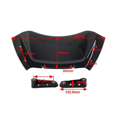 12" Windshield for Harley Touring Road Glide CVO (2023–2024) Black