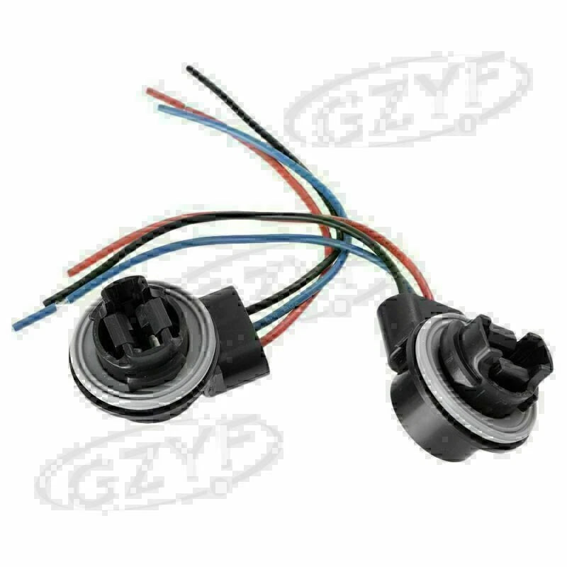 Pair Turn Signal Light Bulb Socket Harness Wire Plug Adapter for