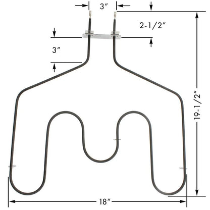 WB44T10011 Lower Bake Heating Element for GE Range Oven