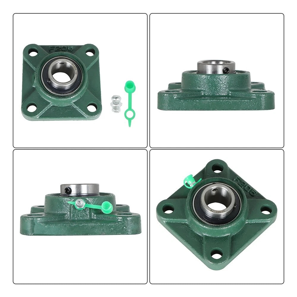 10PCS Pillow Block Flange Bearing UCF205-16 1" Bore 4 Bolt Solid Base