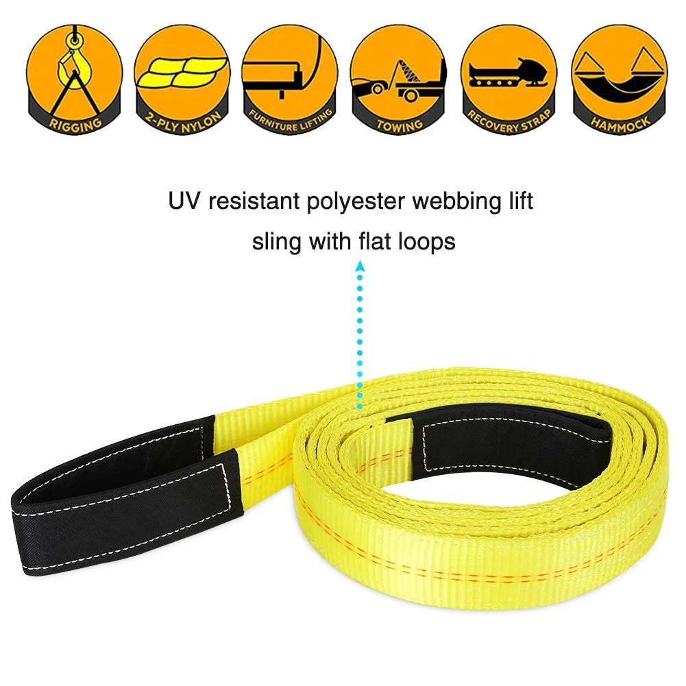 2X 10' x 2" Lifting Sling Straps for Various Applications