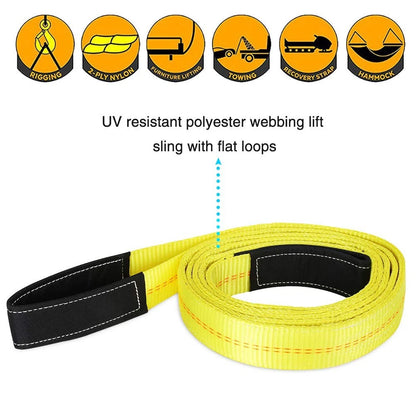 2X 10' x 2" Lifting Sling Straps for Various Applications