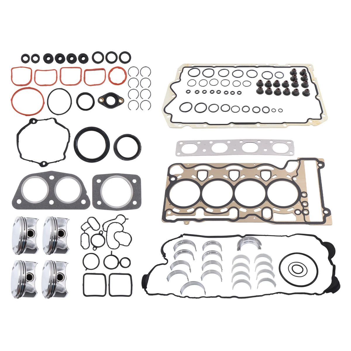 Engine Overhaul Gaskets Pistons Kit for BMW 120i (2005–2012) BCK109879K, 11218605860
