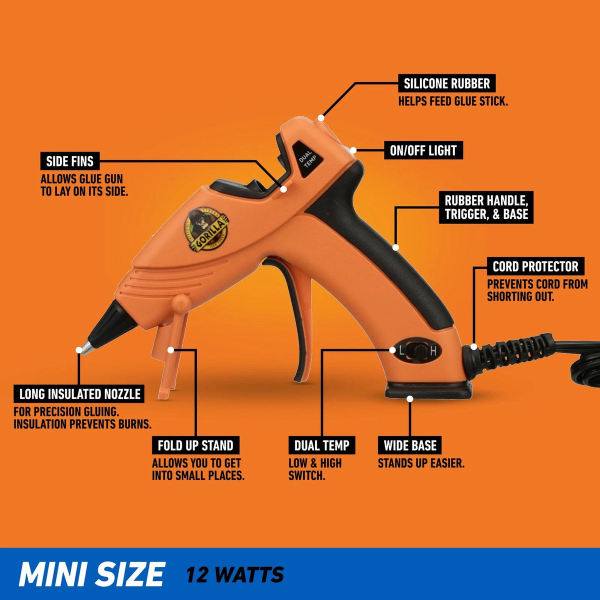 Hot Glue Gun for Mini Size (Dual Temp)
