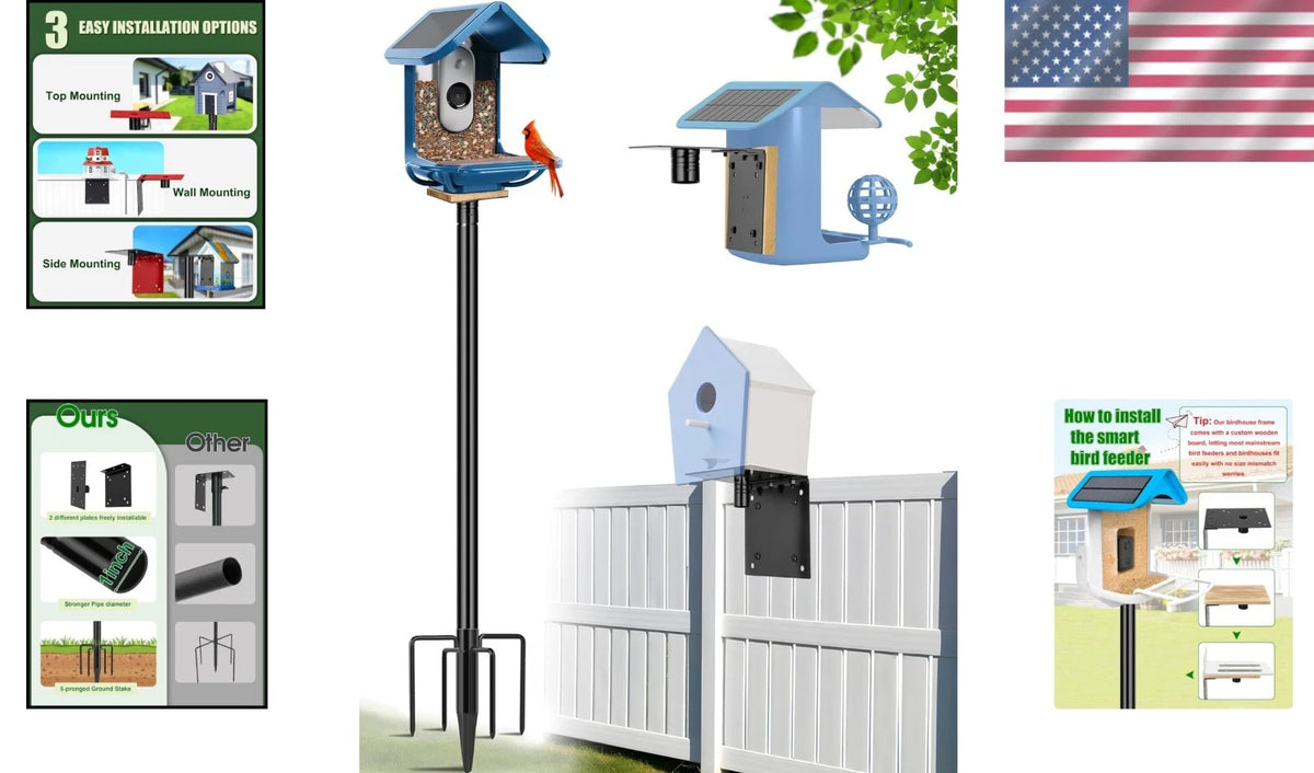 All-Weather 76 Inch Bird Feeder Pole for Homeyards
