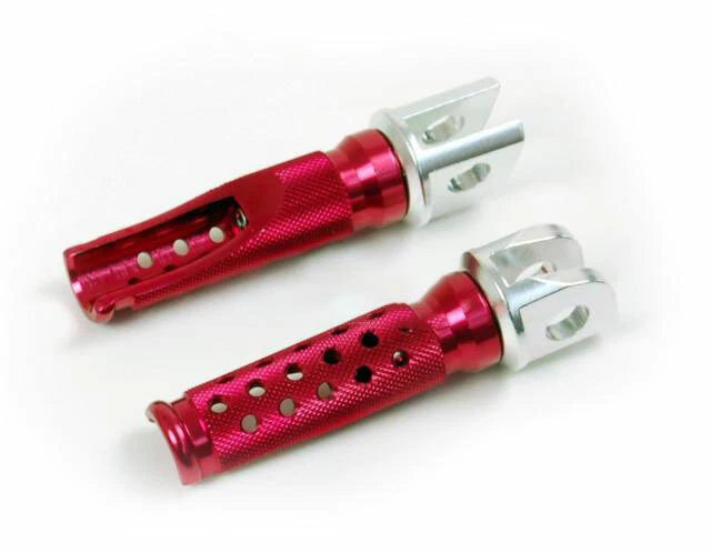 Red Slashed Rear Foot Pegs for Motorcycle