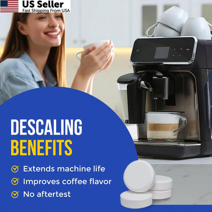 24 Count Coffee Machine Cleaner & Descaler Tablets for All Models