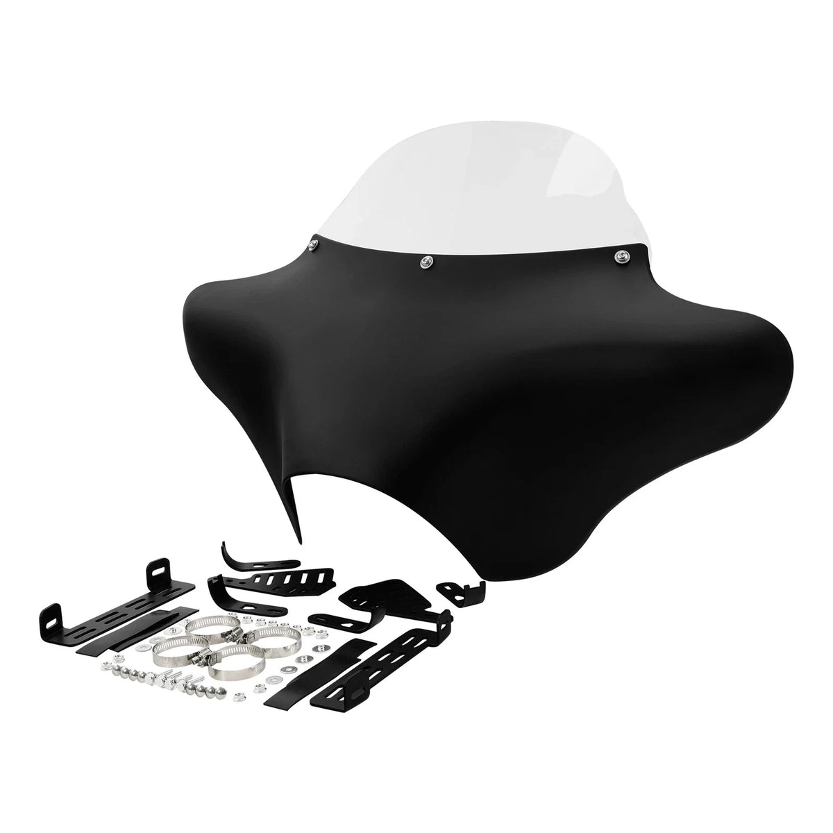 Batwing Fairing Windshield Hardware Kit - Matte Black for Harley Touring