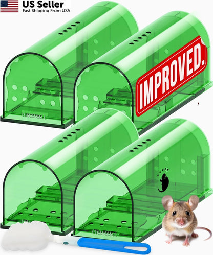 4X Humane Mouse Traps for Motel (No Kill Live Catch)