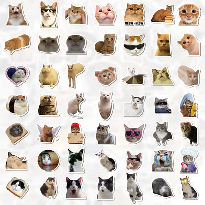 100 Pcs Cat Stickers Vinyl Waterproof Decals for Laptop Water Bottle